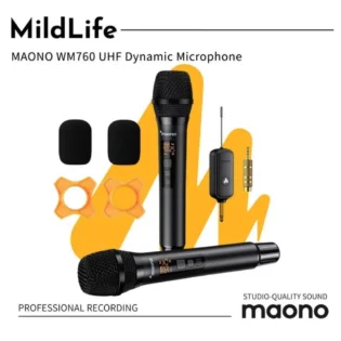 MAONO閃克 WM760 無線麥克風(直播麥克風 聲卡麥克風 KTV麥克風 教學麥克風 雙人對唱 演講麥克風)