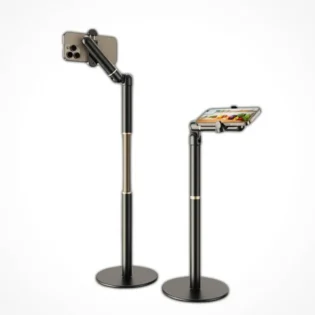 ZM-065鋁合金桌面支架(手機支架 俯拍支架 萬向調節 360°旋轉 金屬底座伸縮桿支架 可伸縮俯拍支架)